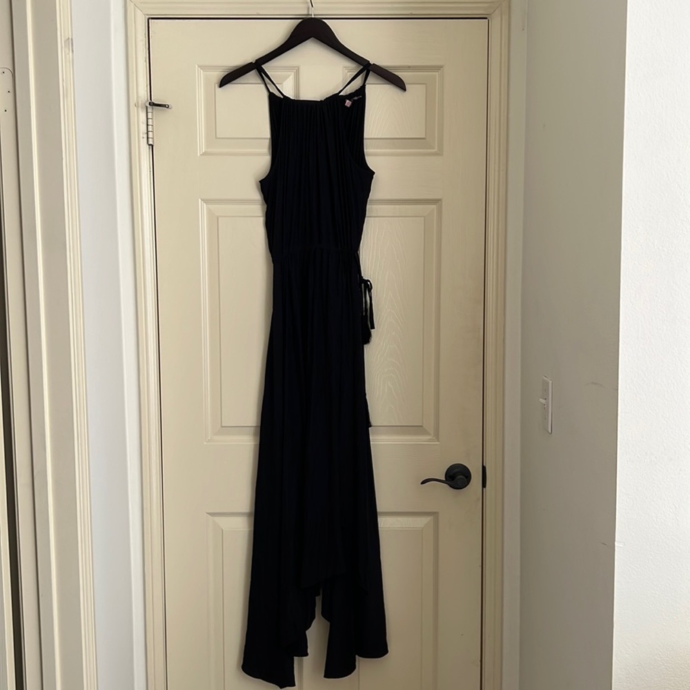 Calypso St.Barth black asymmetric bottom hem dress.